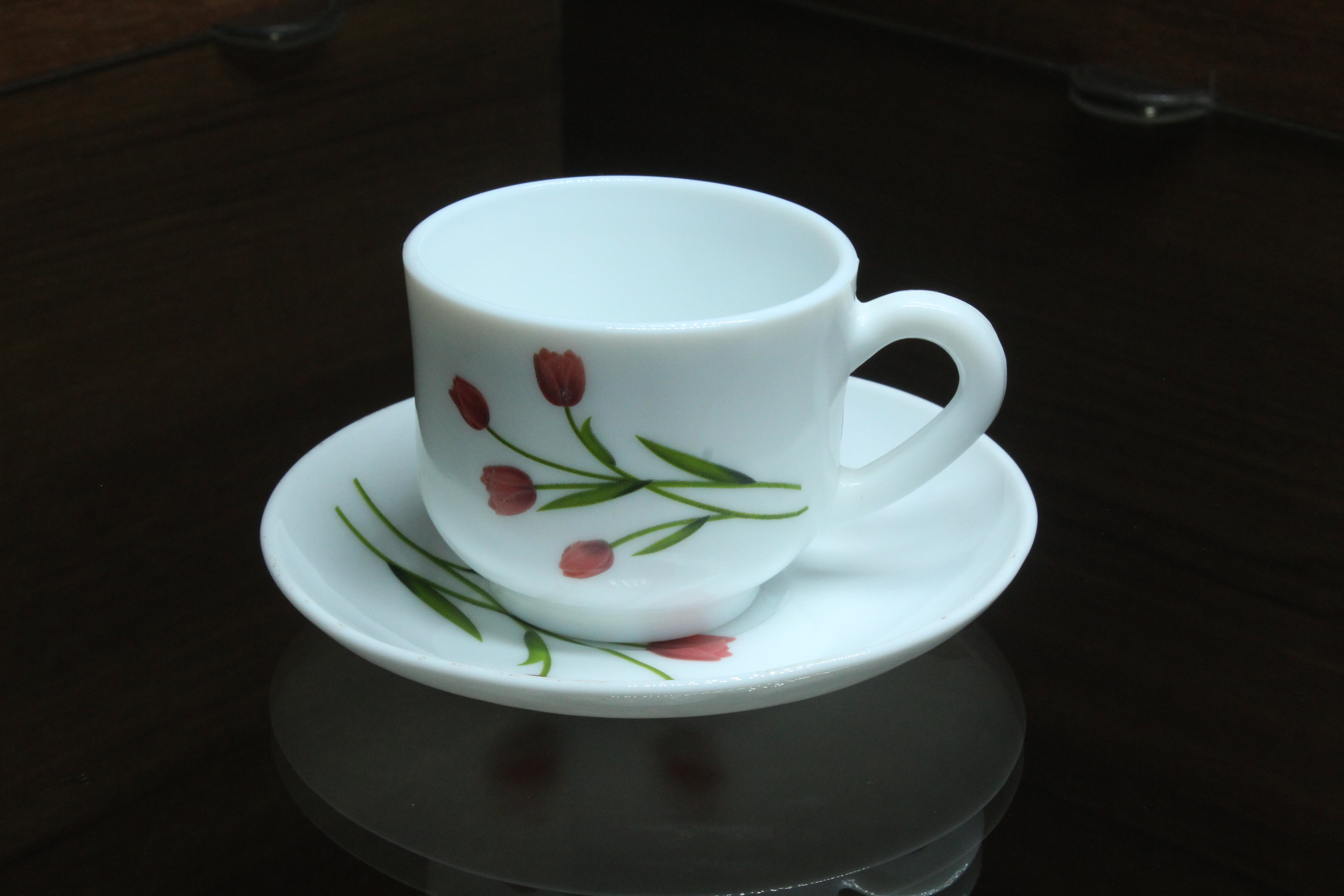 Bharat Cup And Saucer, Set Of 6 Nos - Premium Ceramic from Bharat - Just Rs. 880! Shop now at Cherakulam Vessels & Crockery
