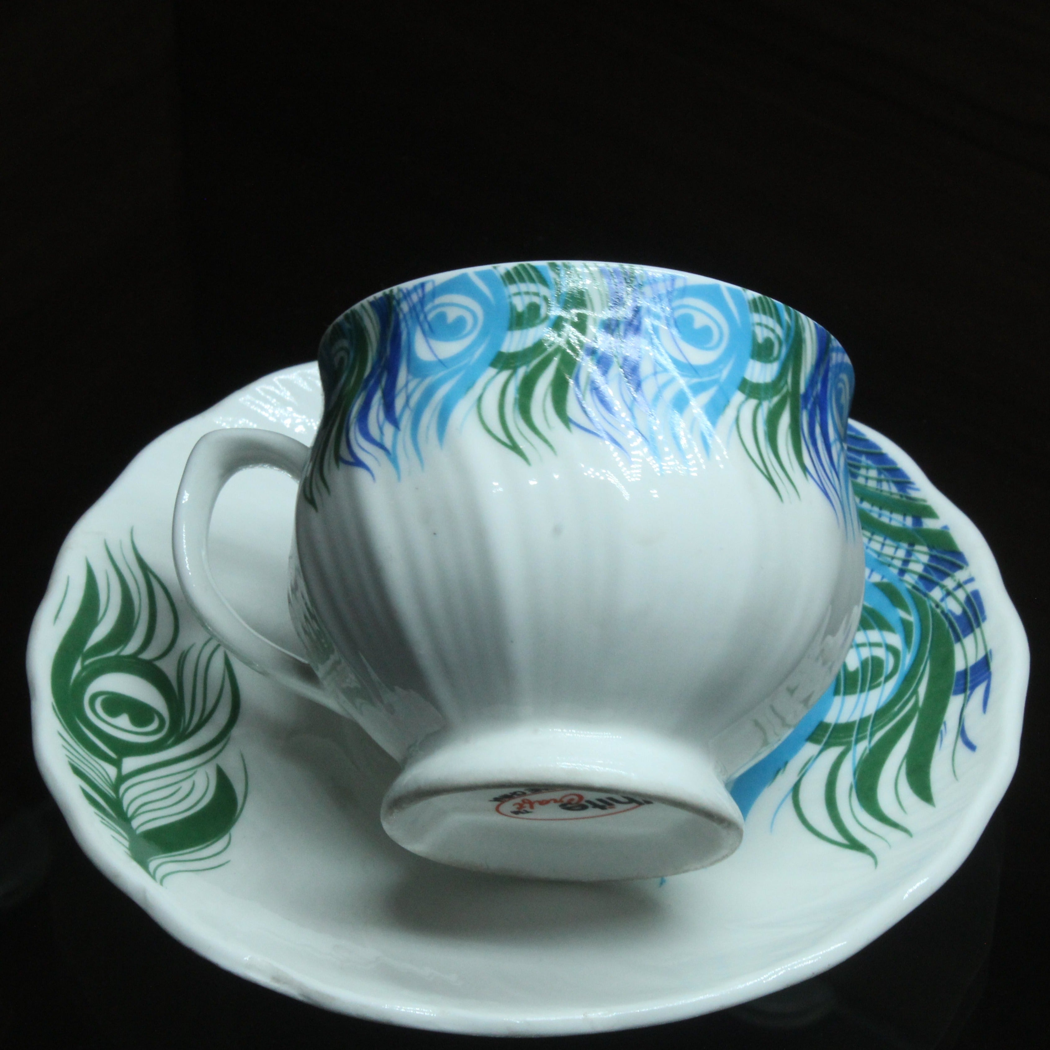 White Craft Cup And Saucer, Set Of 6 Nos - Buy Online from Cherakulam Vessels & Crockery