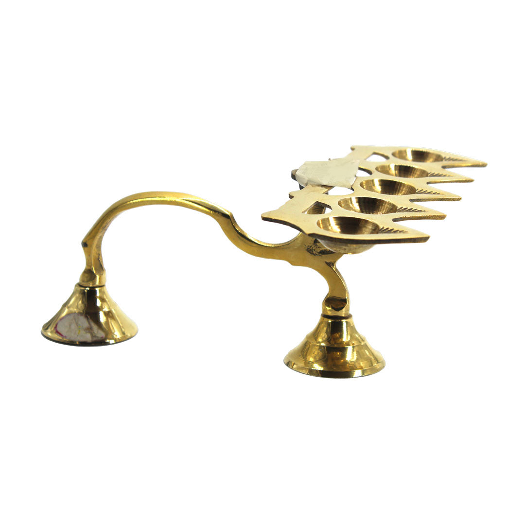 Brass Panch Arathi - Premium Brass from Cherakulam Vessels & Crockery - Just Rs. 310! Shop now at Cherakulam Vessels & Crockery