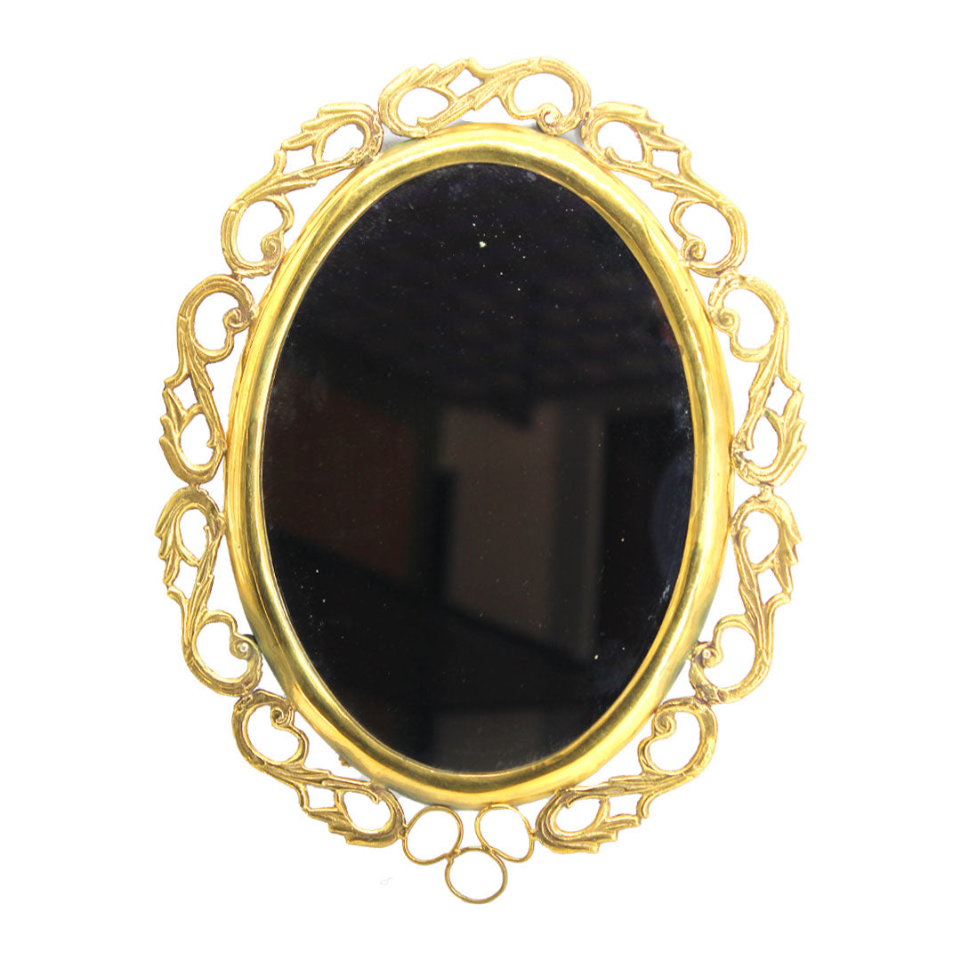 Wall Mirror Oval - Premium Brass from Cherakulam Vessels & Crockery - Just Rs. 425! Shop now at Cherakulam Vessels & Crockery