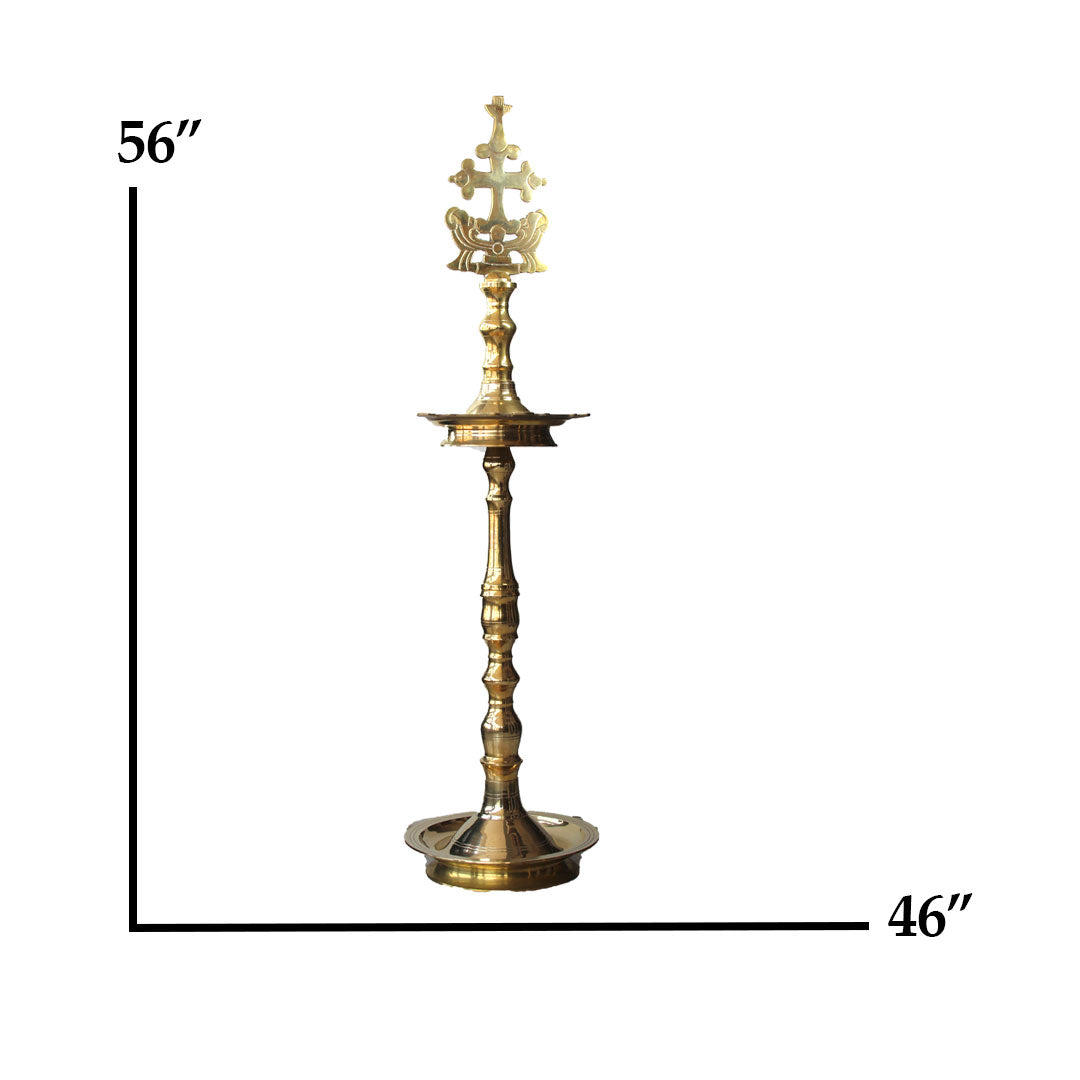 Cross Vilakk Brass - Premium Brass from Cherakulam Vessels & Crockery - Just Rs. 12799! Shop now at Cherakulam Vessels & Crockery