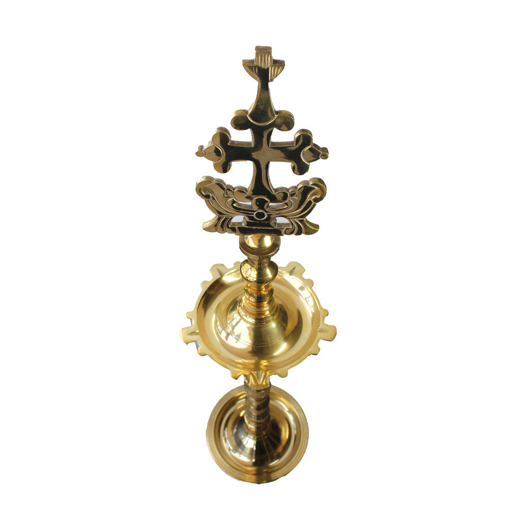 Cross Vilakk Brass - Premium Brass from Cherakulam Vessels & Crockery - Just Rs. 12799! Shop now at Cherakulam Vessels & Crockery