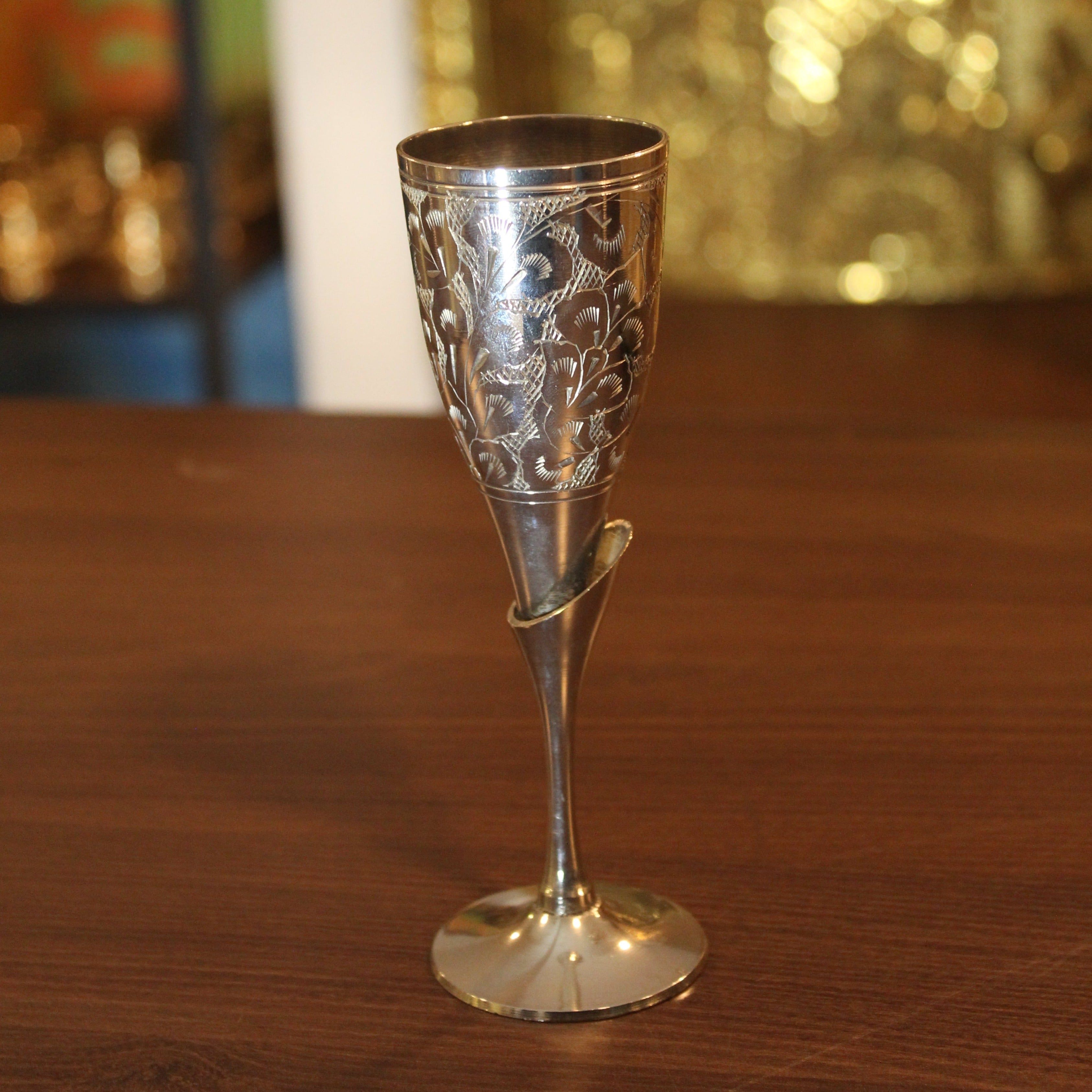 Wine Goblet Glass Set - Premium Brass from Cherakulam Vessels & Crockery - Just Rs. 449! Shop now at Cherakulam Vessels & Crockery