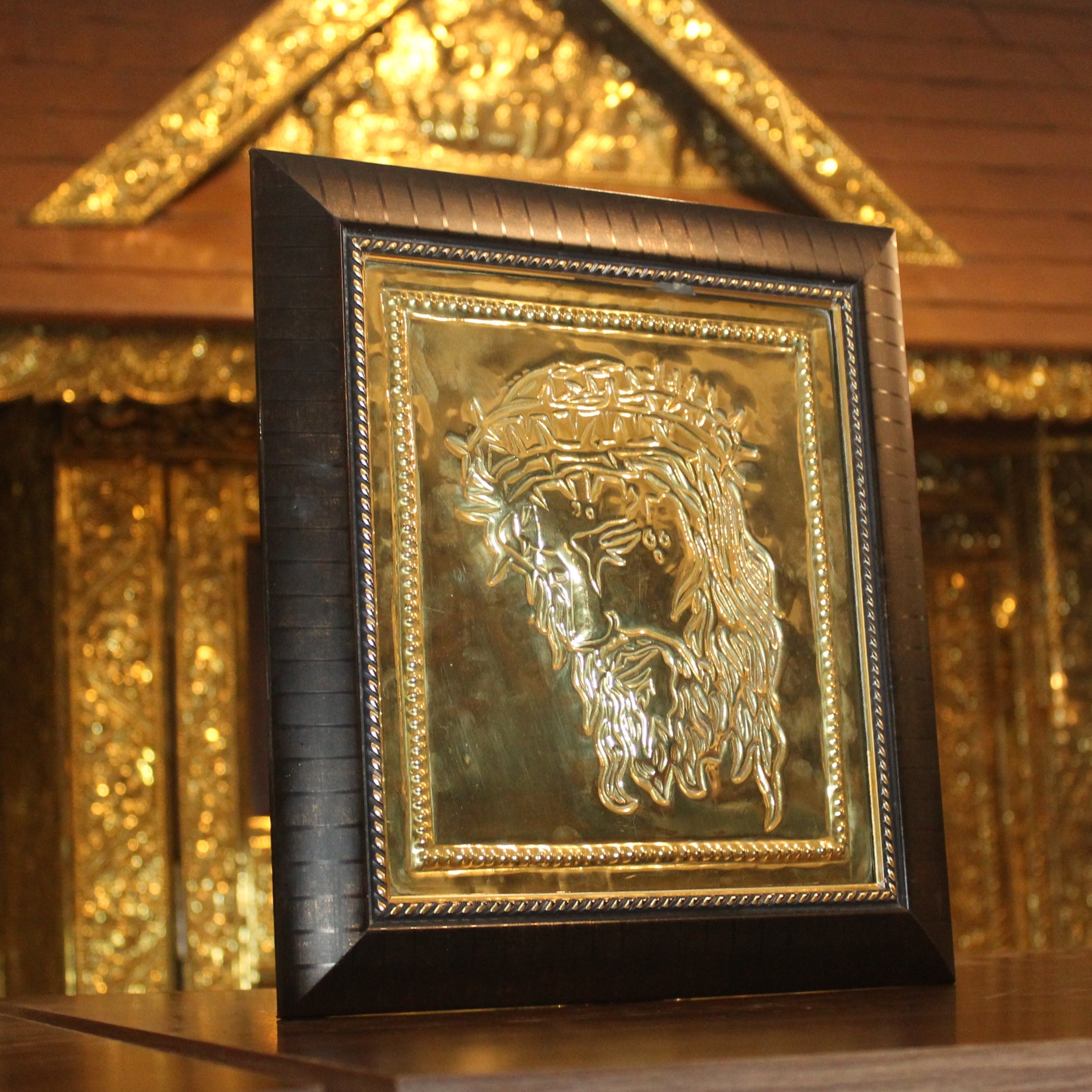 Brass Christ Photo Frame - Premium Brass from Cherakulam Vessels & Crockery - Just Rs. 2900! Shop now at Cherakulam Vessels & Crockery